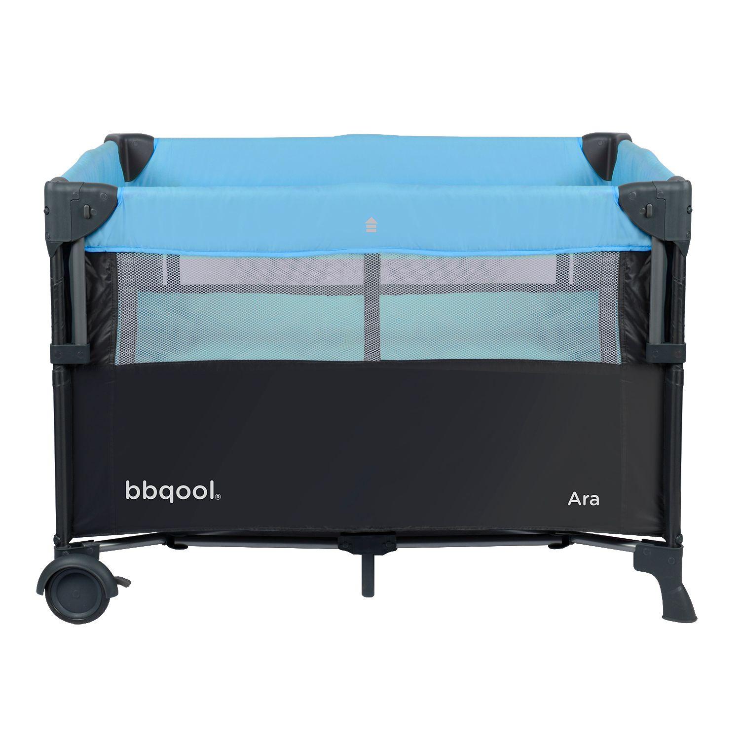 Cuna Playard Colecho Ara Blue + Colchón de Espuma-4