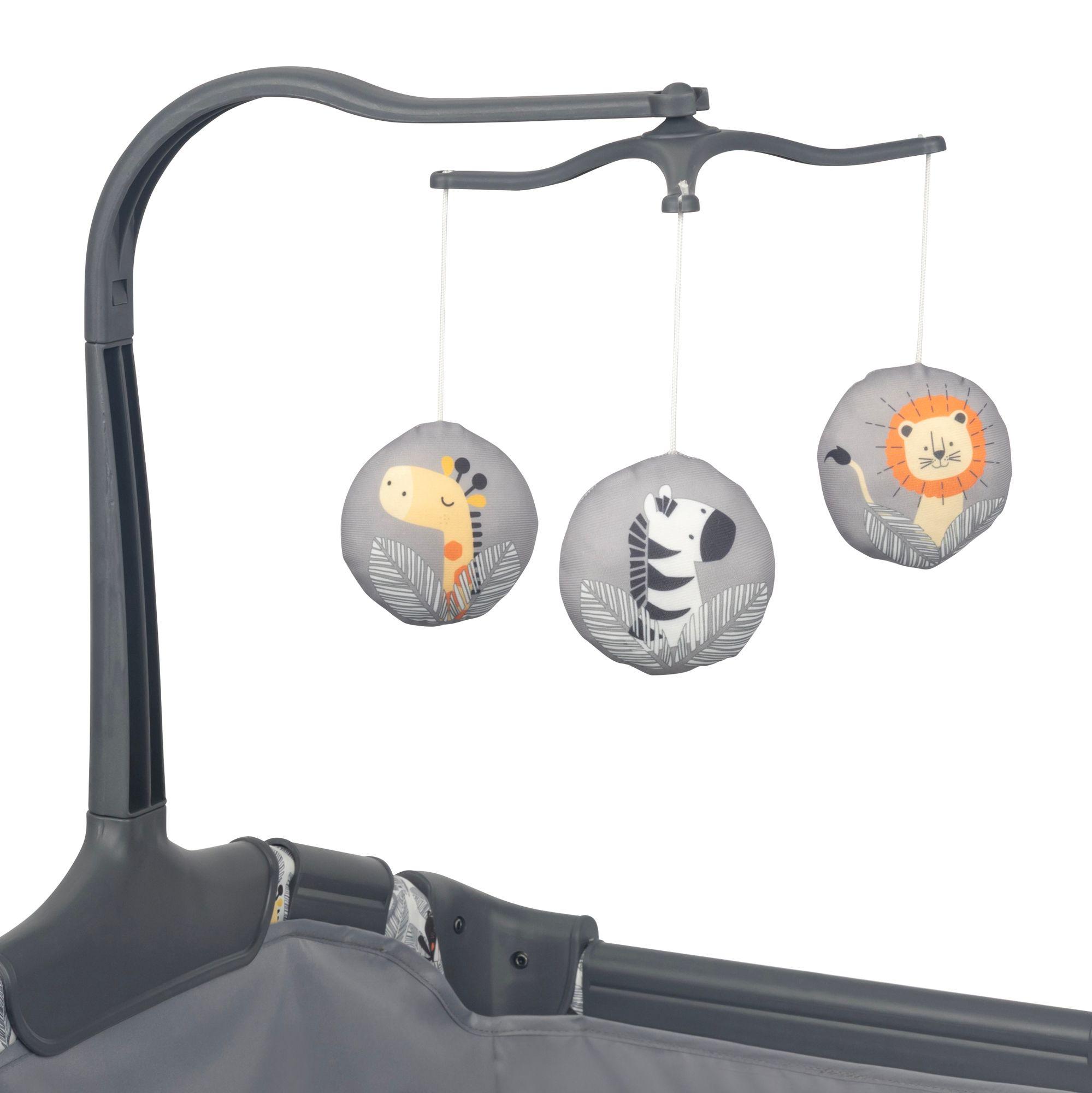 Cuna Corral EZ Rest Safari Snuggles Gris-6