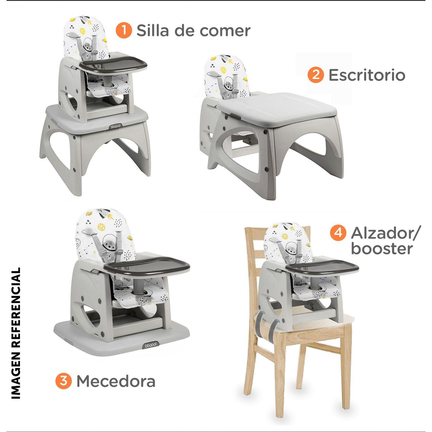 Silla de Comer Escritorio Foodzy 4-in-1 Grafito-8