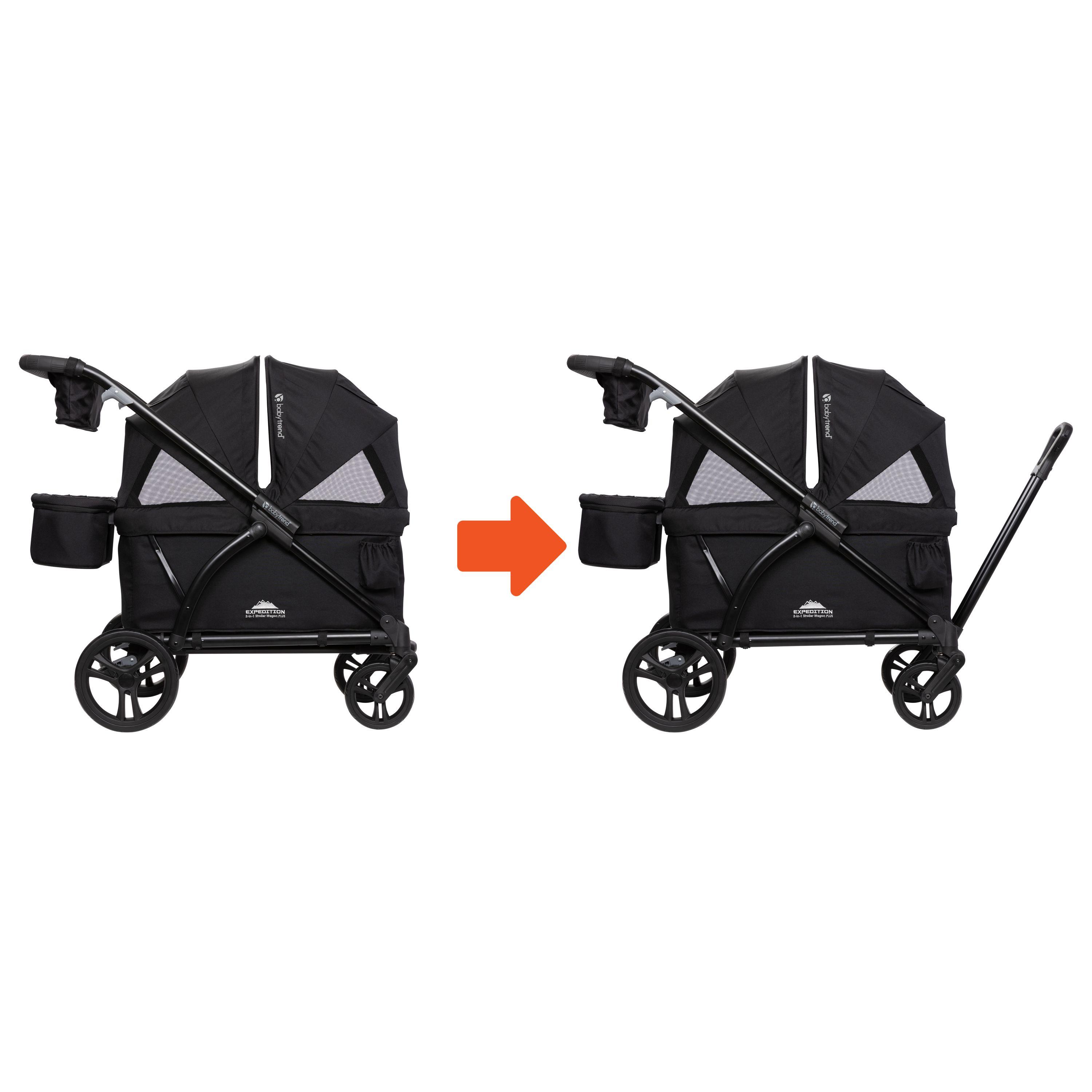 Coche Carro Doble Wagon Expedition 2 en 1 Plus Negro-2