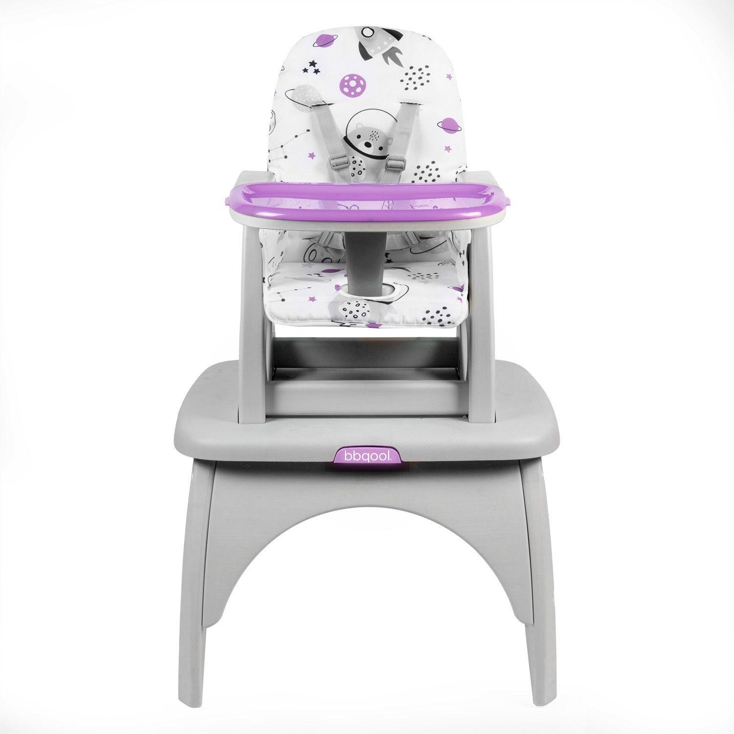 Silla de Comer Escritorio Foodzy 4-in-1 Lavender-2