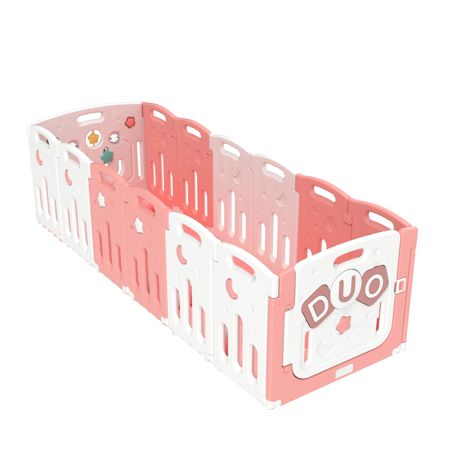 Corral Didáctico de Juegos Duo Pink + Alfombra + Pelotas-3
