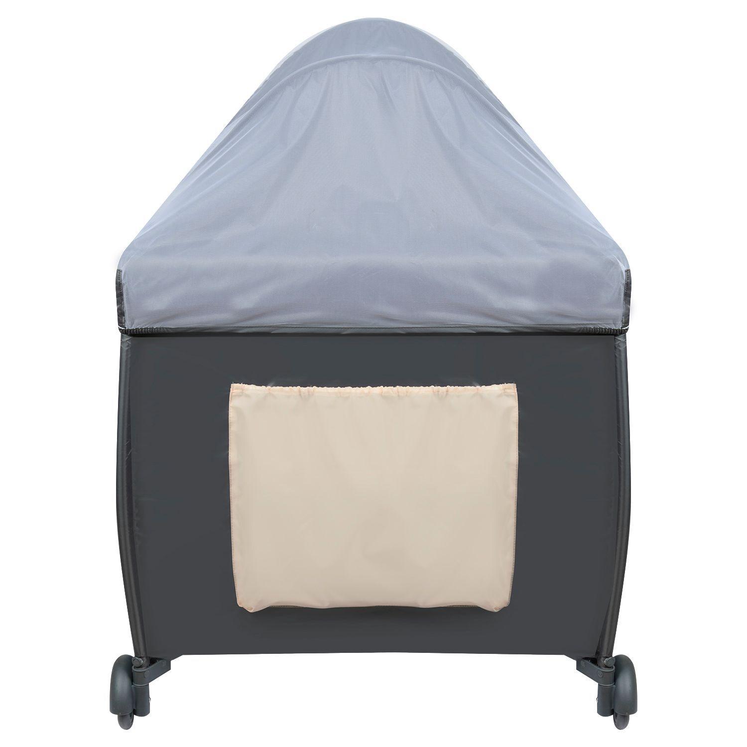 Cuna Playard Sagitta Beige + Colchón de Viaje Plegable-5