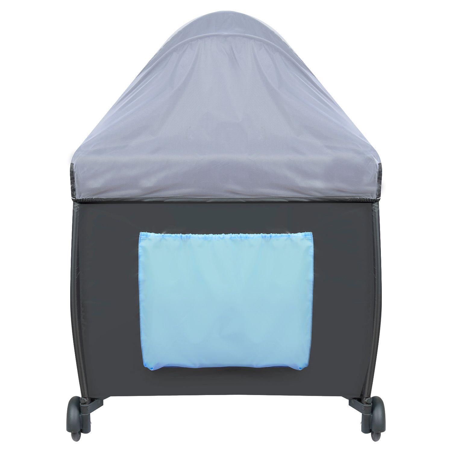 Cuna Playard Sagitta Blue + Colchón de Espuma-5