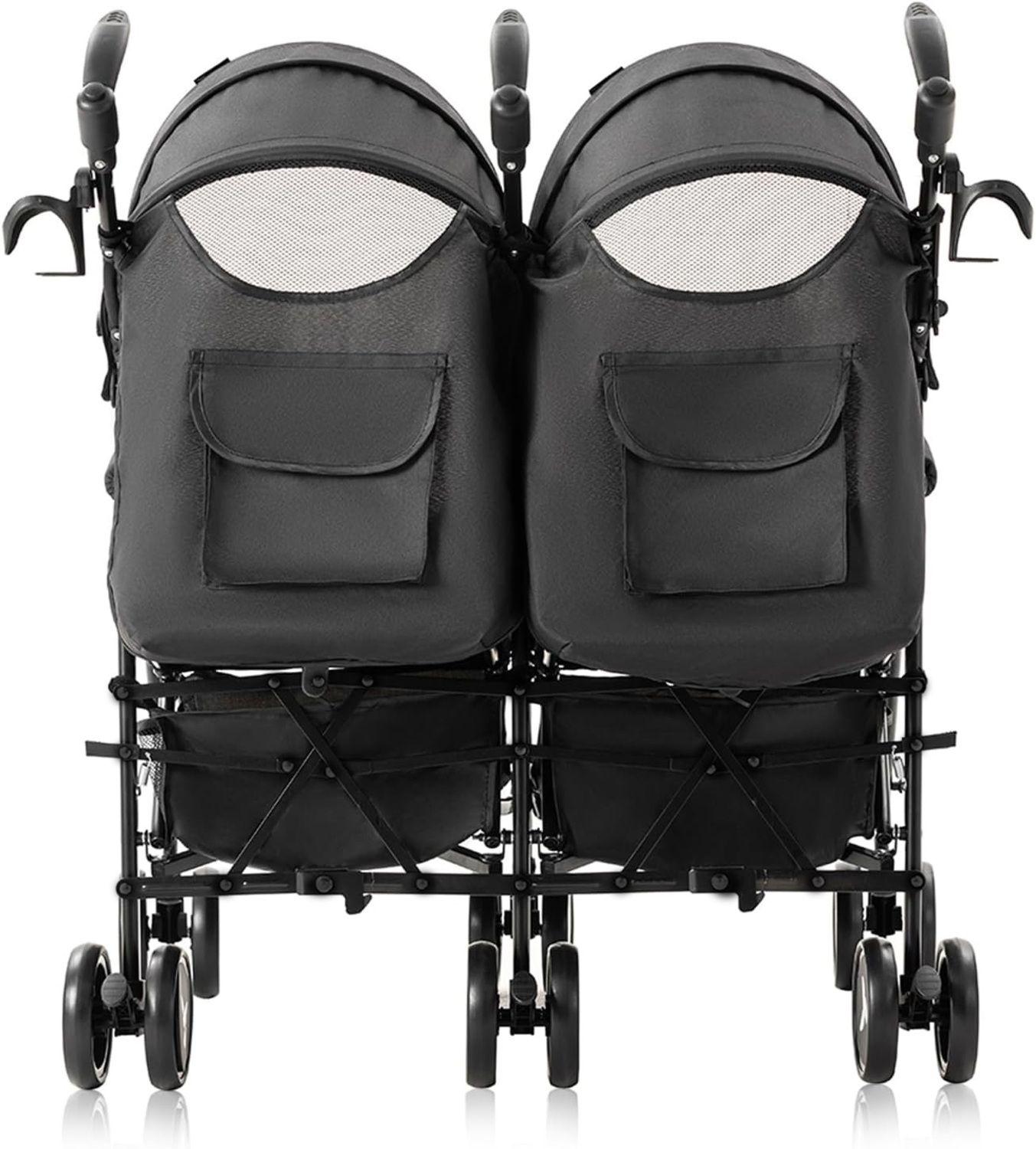 Coche Paragua Doble Twin Dark Grey-5