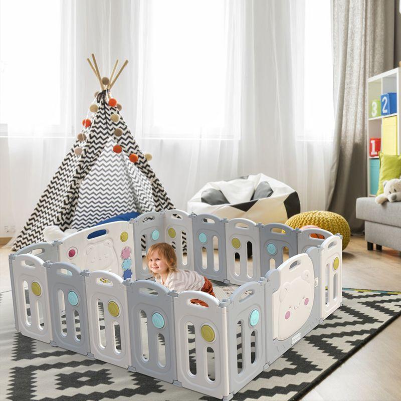 Corral Didáctico de Juegos Plegable Kiddy Grey-7