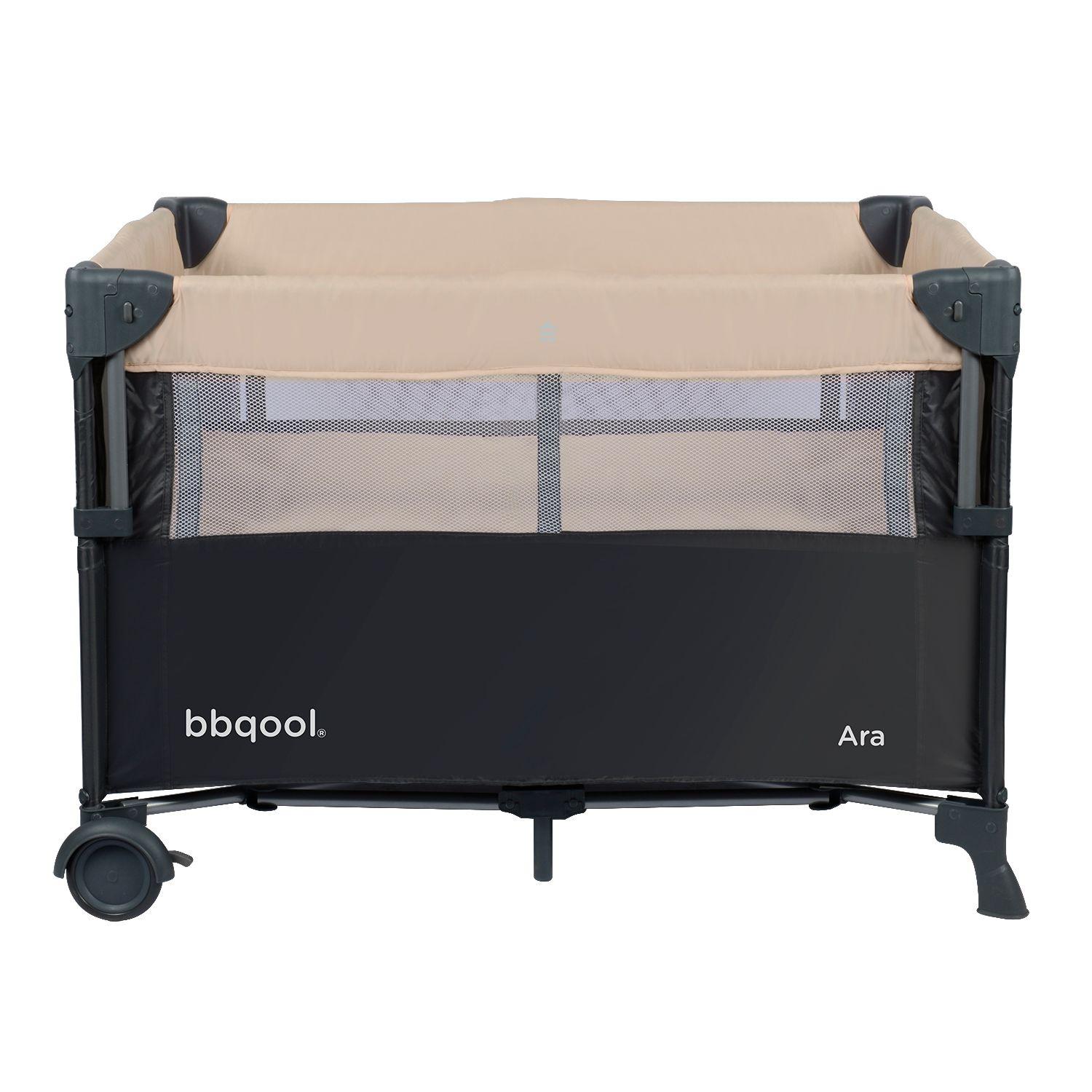 Cuna Playard Colecho Ara Beige + Colchón de Espuma-4