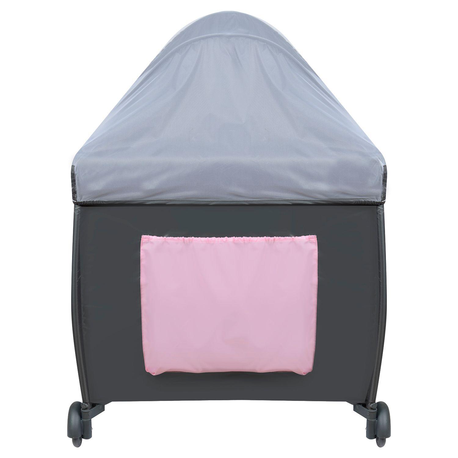 Cuna Playard Sagitta Pink + Colchón de Espuma-5