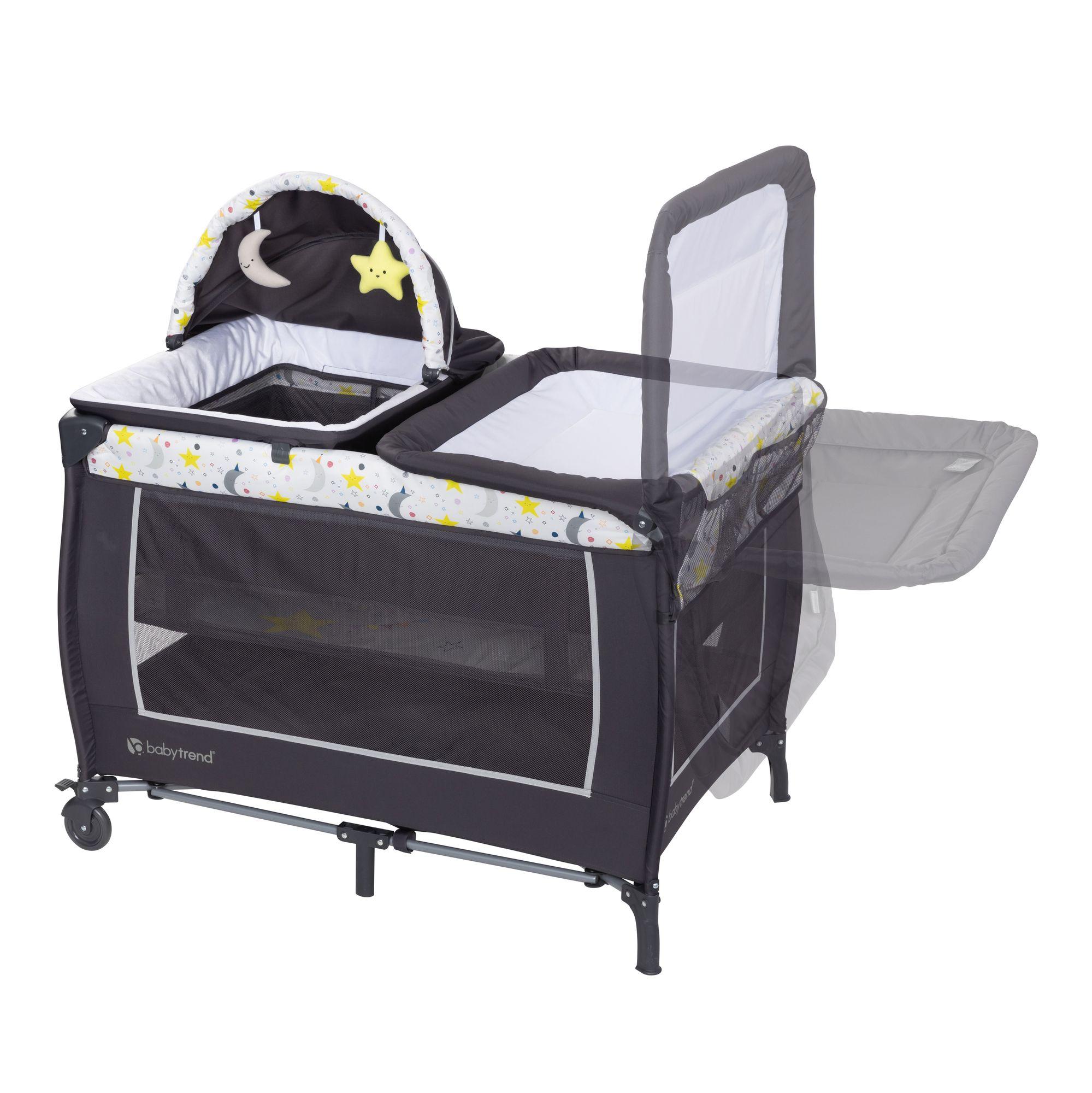 Cuna Corral Lil' Snooze Deluxe II Moon con Moisés y Mudador-2