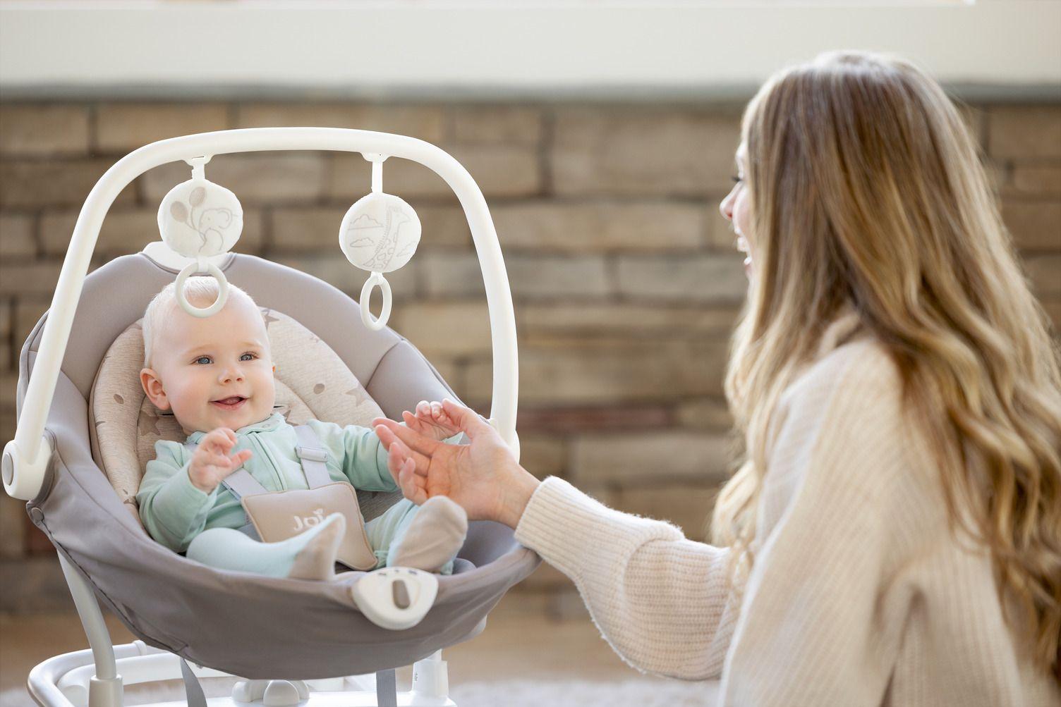 Silla Nido Mecedora Bouncer Sansa 2in1 Palms-5