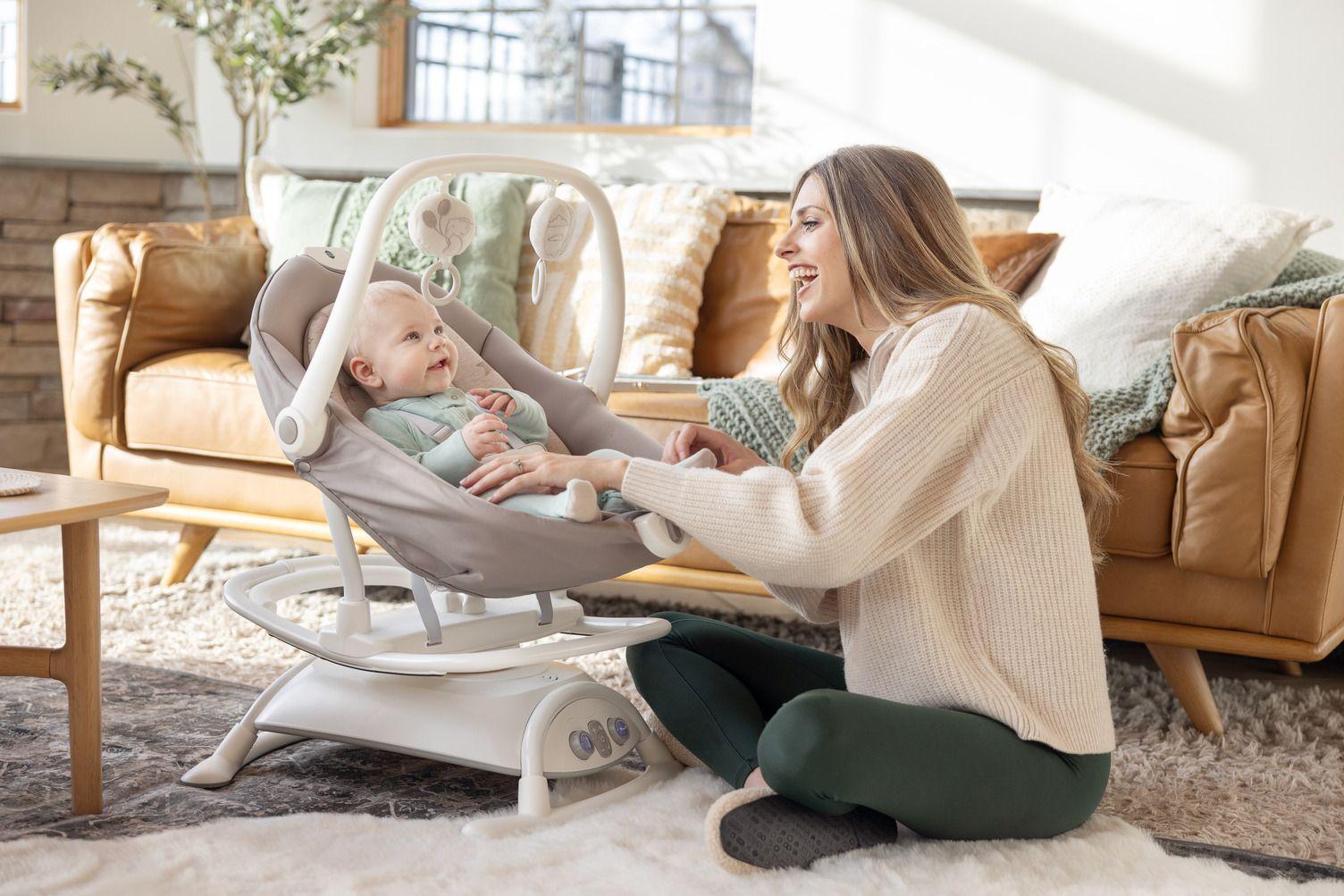 Silla Nido Mecedora Bouncer Sansa 2in1 Palms-6