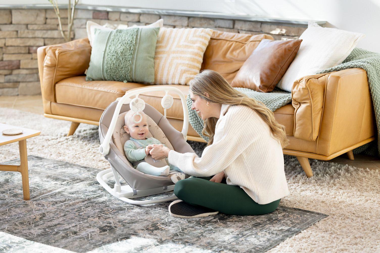 Silla Nido Mecedora Bouncer Sansa 2in1 Palms-7