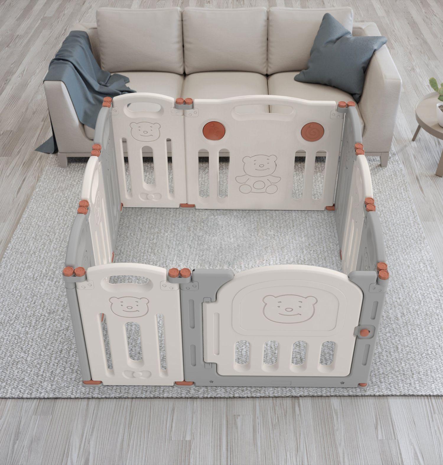 Corral Didáctico de Juegos Plegable Teddy Grey-8