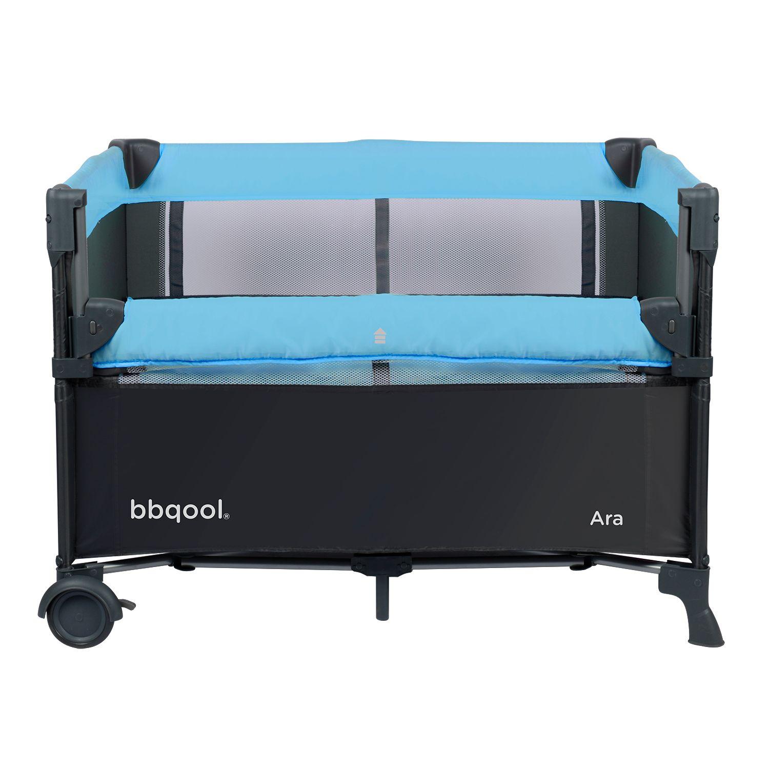 Cuna Playard Colecho Ara Blue + Colchón de Viaje Plegable-5