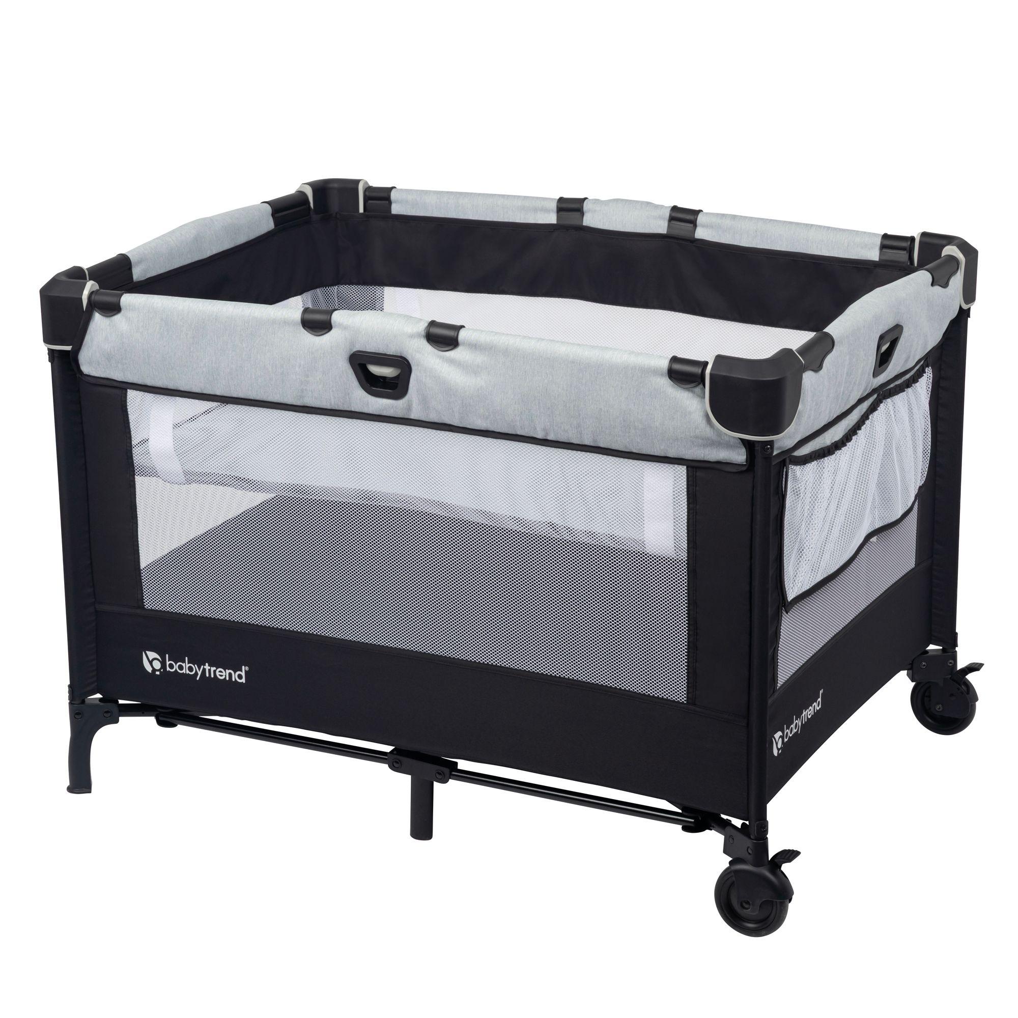 Cuna Corral Nursery Den con Moisés Portátil y Mudador Azul-2