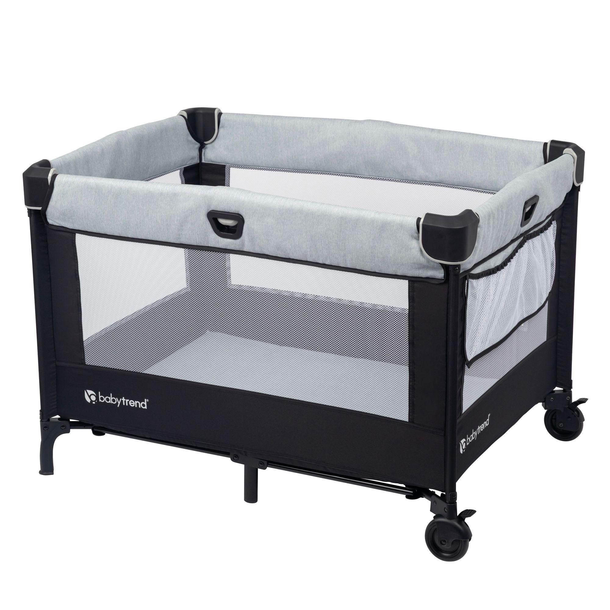Cuna Corral Nursery Den con Moisés Portátil y Mudador Azul-3