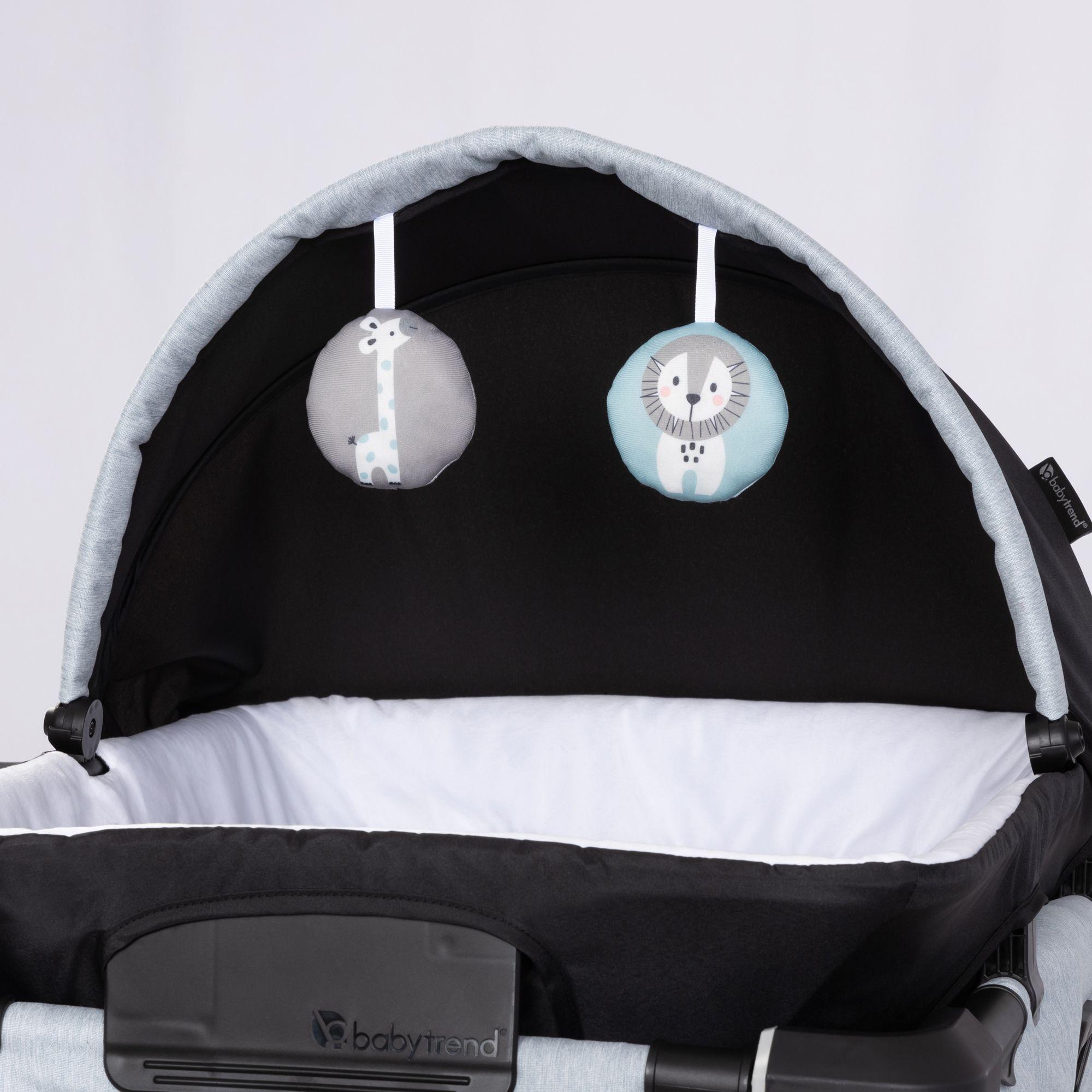 Cuna Corral Nursery Den con Moisés Portátil y Mudador Azul-8