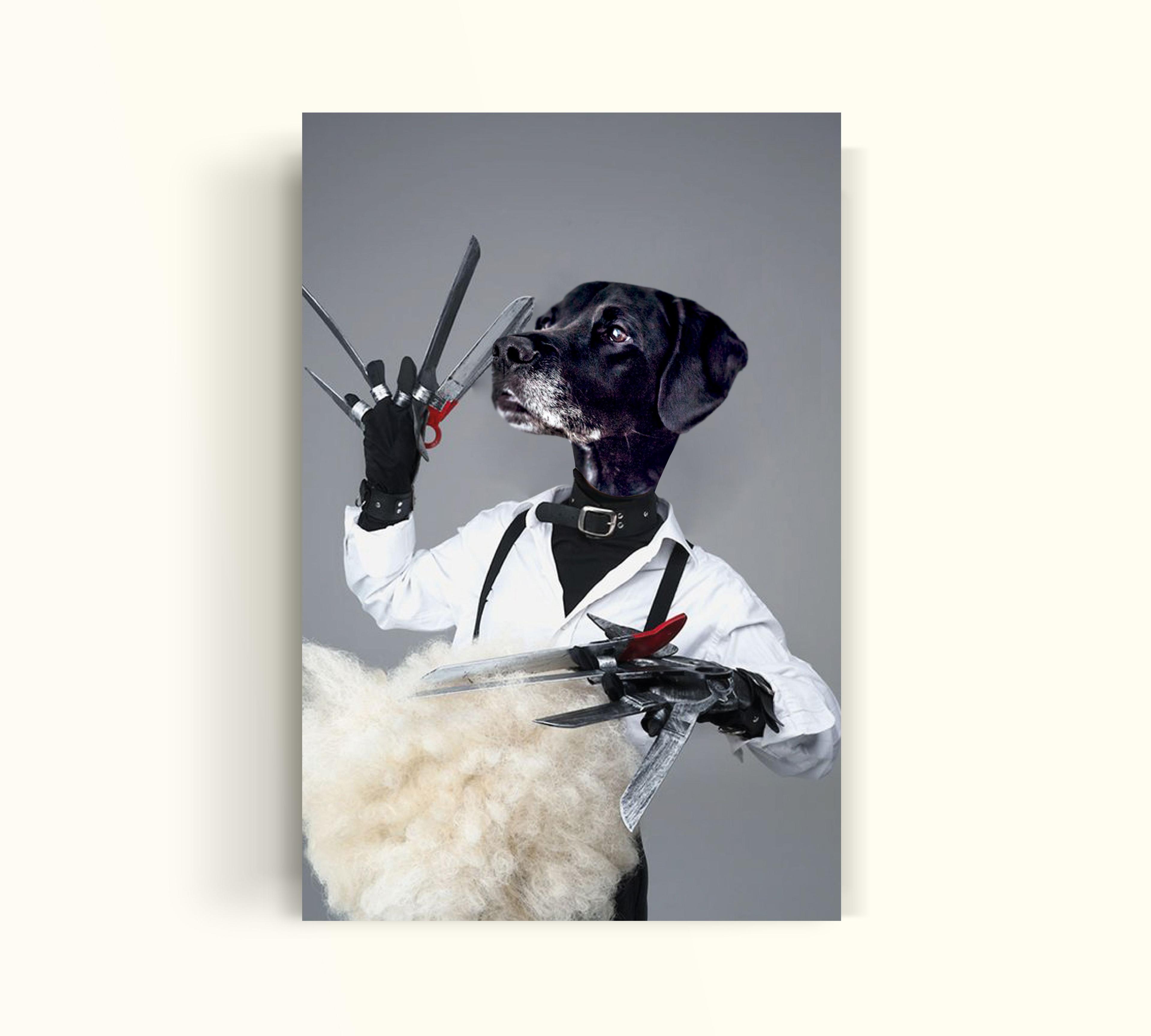 CUADRO DE TU MASCOTA PETPRINT MANOS DE TIJERA CANVAS - 30X50 CM -1