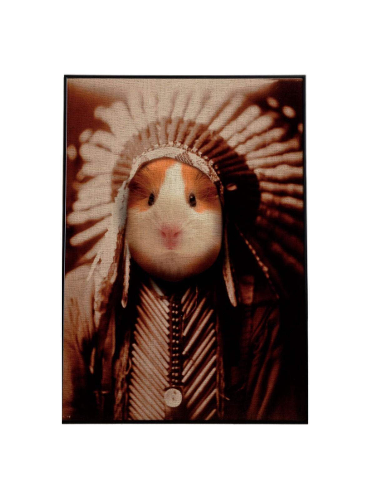 CUADRO DE TU MASCOTA PETPRINT NATIVO AMERICANO CANVAS - 40X60 CM -0