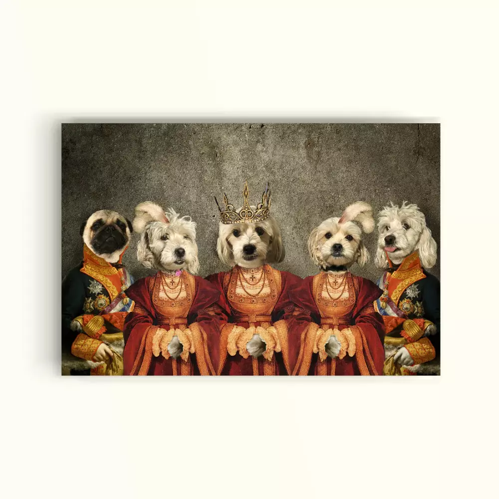 CUADRO DE TU MASCOTA PET PRINT FAMILIA REAL CANVAS – 40X60 CM -0