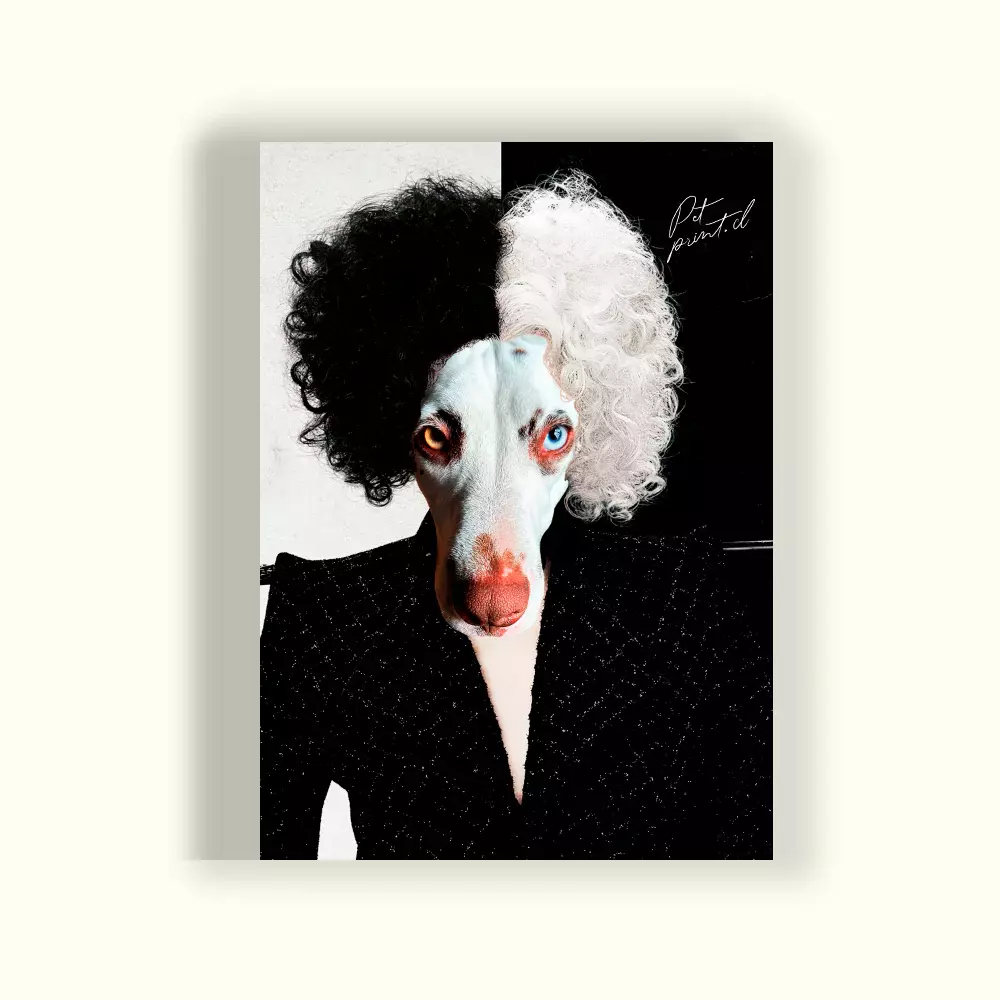 CUADRO DE TU MASCOTA PET PRINT CRUELLA CANVAS - 20X30 CM -1