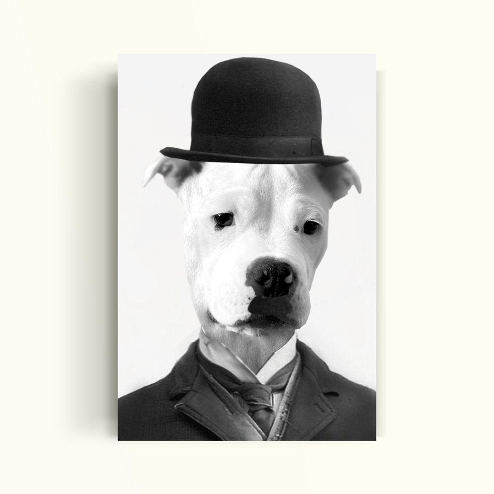 CUADRO DE TU MASCOTA PETPRINT CHARLES CHAPLIN CANVAS - 20X30 CM -0