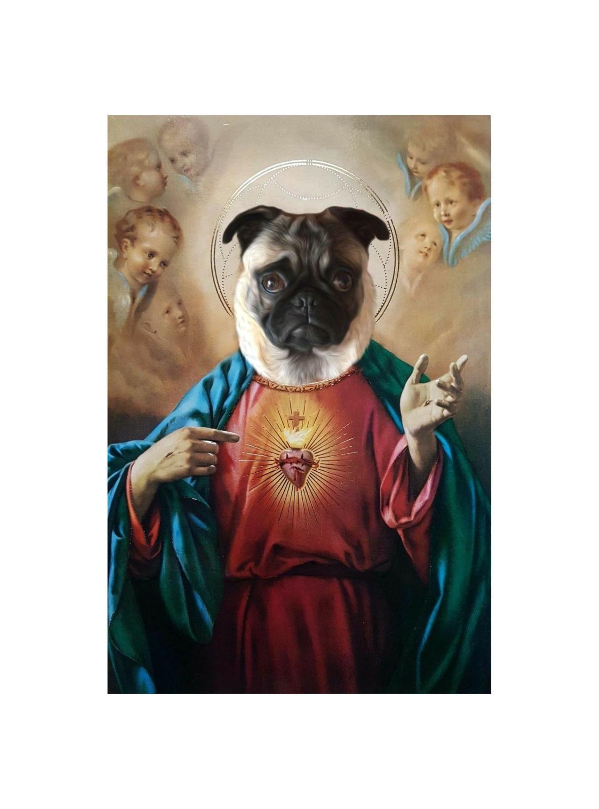 CUADRO DE TU MASCOTA PETPRINT RELIGIOSO CANVAS - 30X50 CM -0