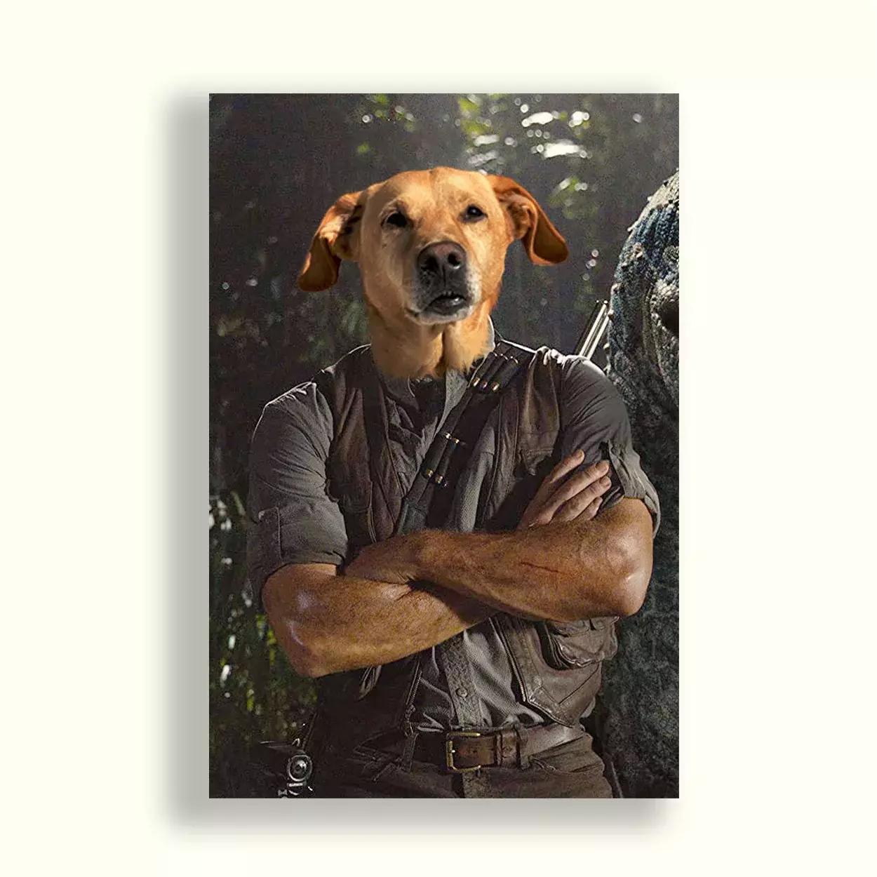 CUADRO DE TU MASCOTA PET PRINT JURASSIC PARK CANVAS - 40X60 CM -0