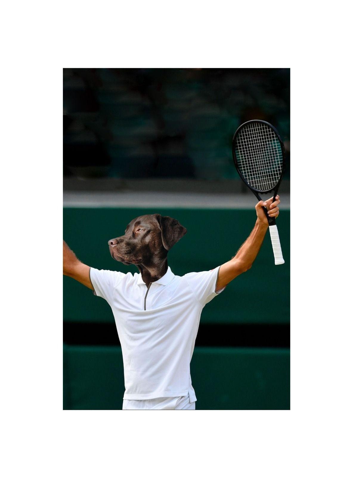 CUADRO DE TU MASCOTA PETPRINT JUGADOR DE TENIS CANVAS - 30X50 CM -1