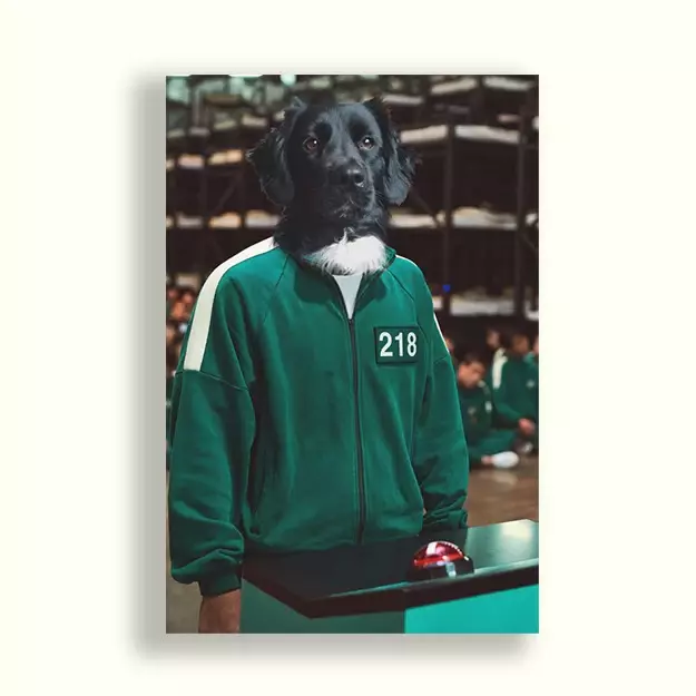 CUADRO DE TU MASCOTA PET PRINT JUEGO DEL CALAMAR CANVAS - 40X60 CM -1