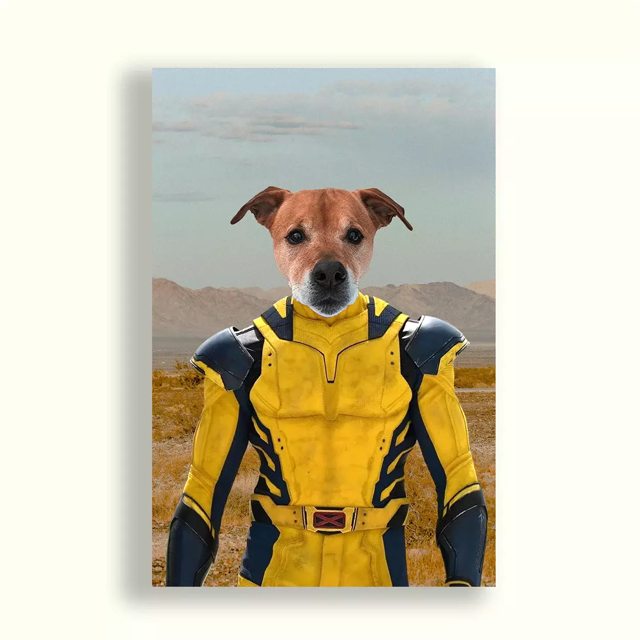 CUADRO DE TU MASCOTA PET PRINT WOLVERINE CANVAS - 30X50 CM-1