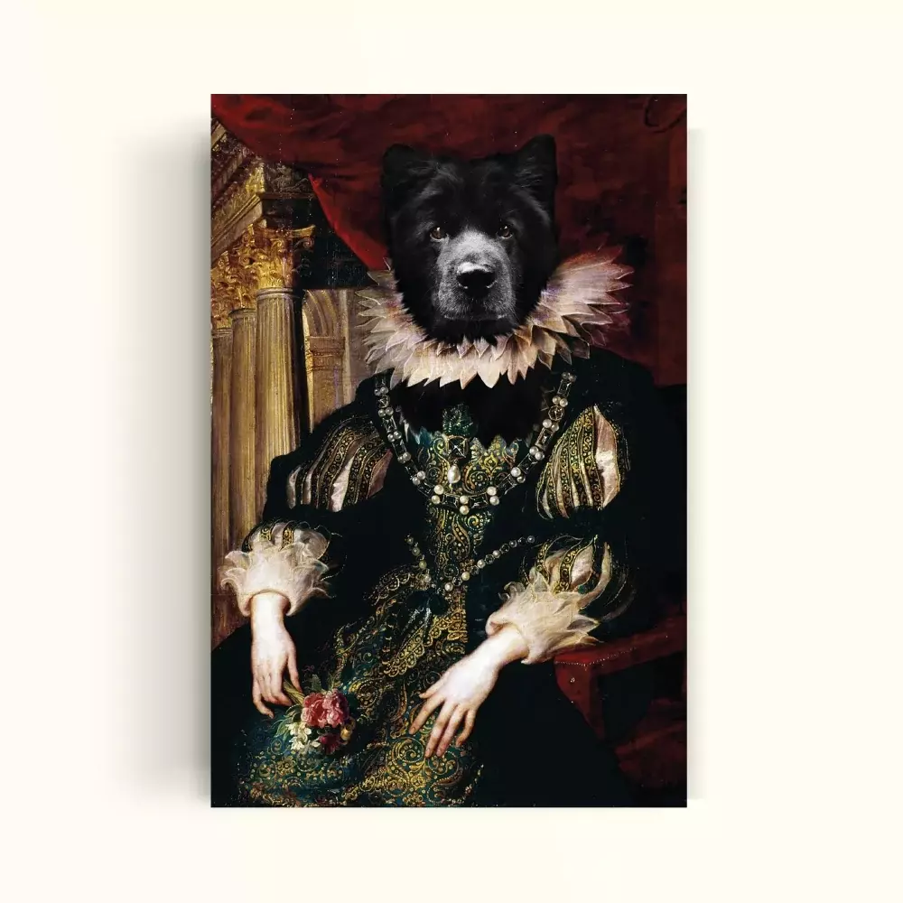 CUADRO DE TU MASCOTA PET PRINT REINA DE FRANCIA CANVAS – 30X50 CM-1