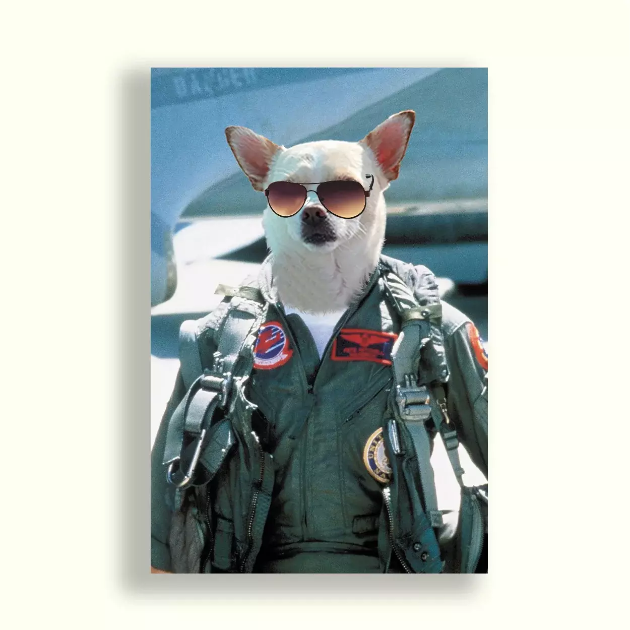 CUADRO DE TU MASCOTA PET PRINT TOP GUN CANVAS - 20X30 CM -0