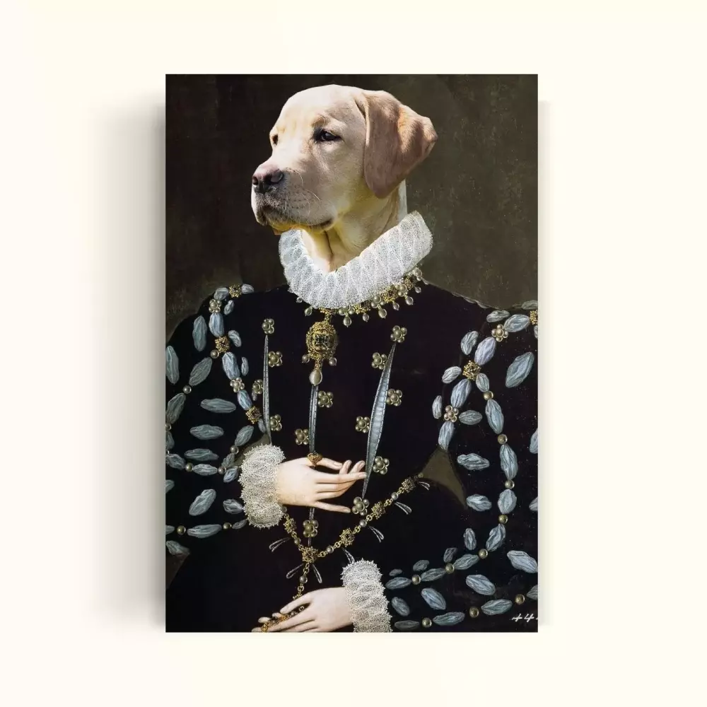 CUADRO DE TU MASCOTA PET PRINT REINA ISABEL CANVAS – 40X60 CM-1