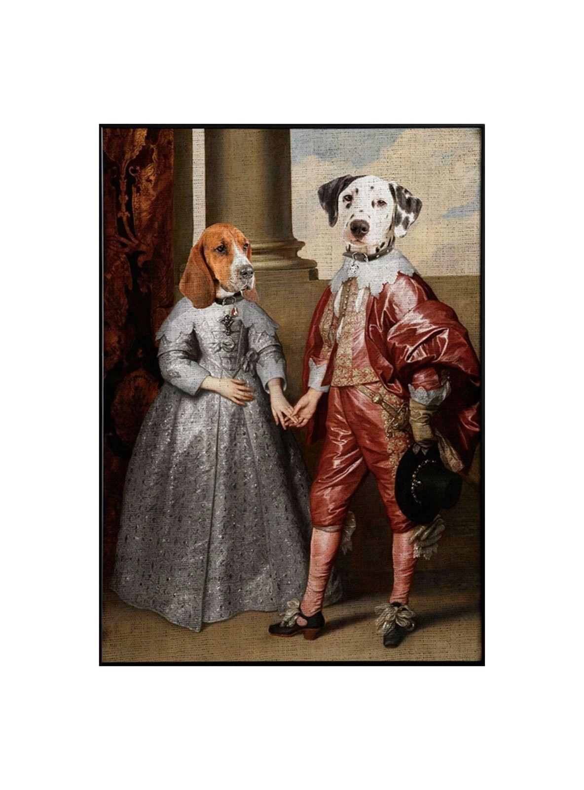 CUADRO DE TU MASCOTA PETPRINT PAREJA DE PRÍNCIPES CANVAS - 40X60 CM -0