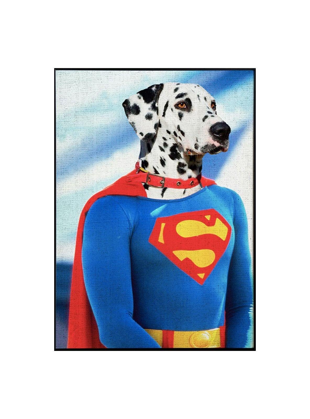CUADRO DE TU MASCOTA PETPRINT SUPERMAN CANVAS - 30X50 CM -0