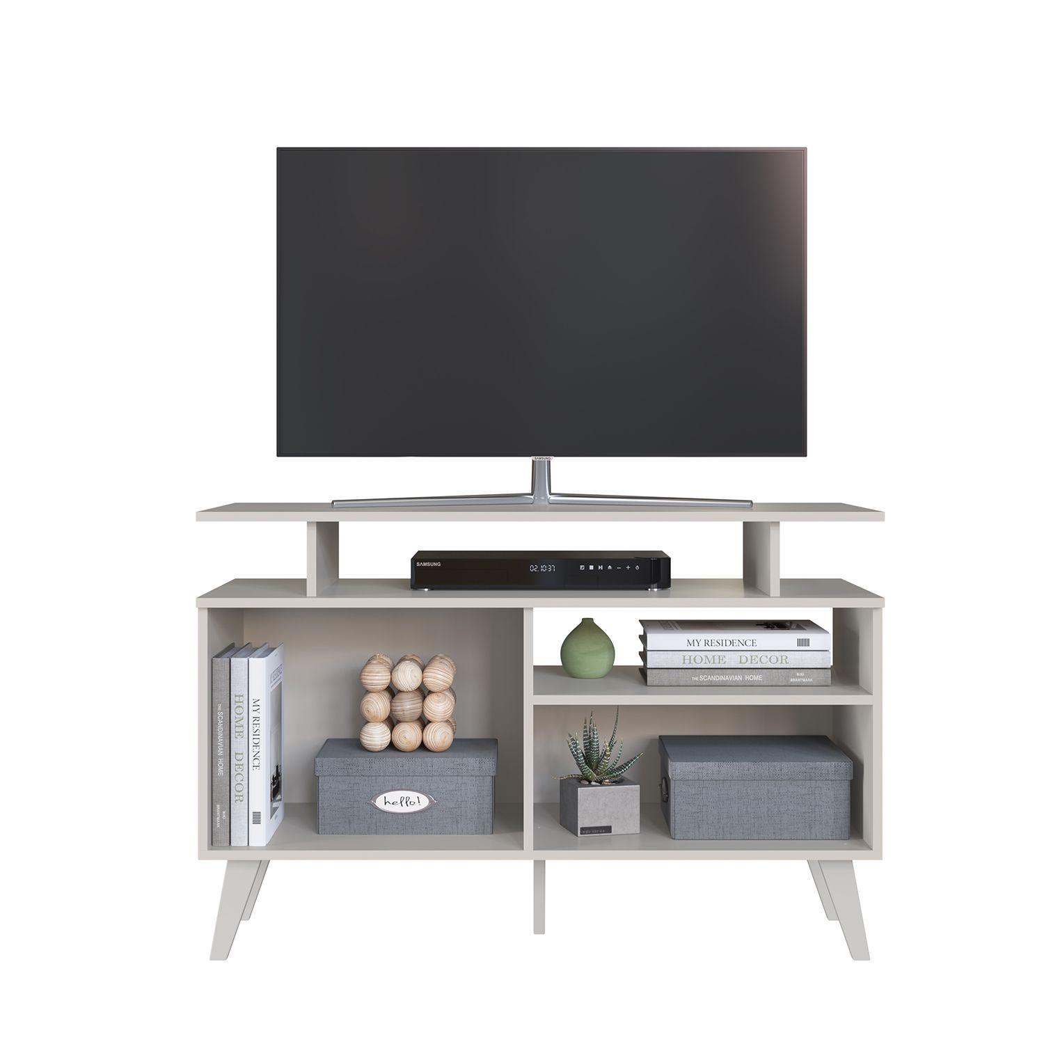 RACK TV TOKIO 72X108X42 BLANCO/CAFÉ-3