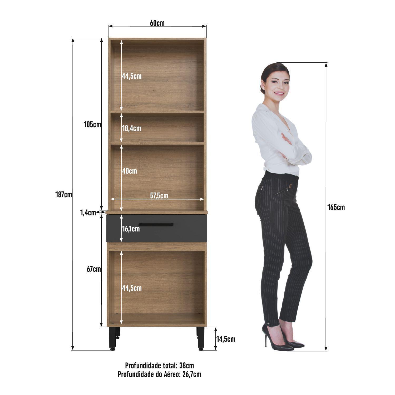 KIT COCINA 60 CM GRAFITO 4 PUERTAS 1 CAJON-2