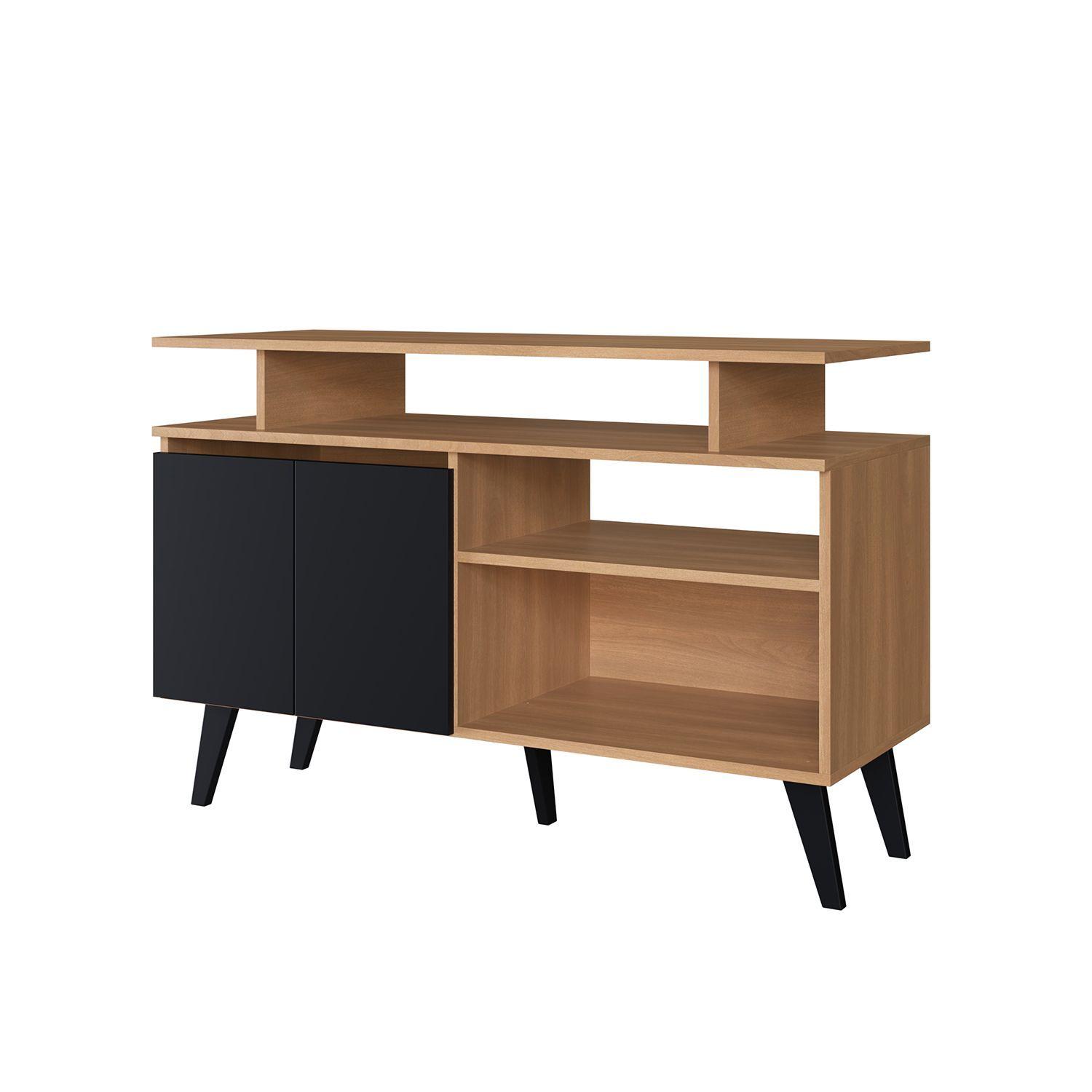 RACK TV TOKIO 72X108X42  CAFÉ/NEGRO-2