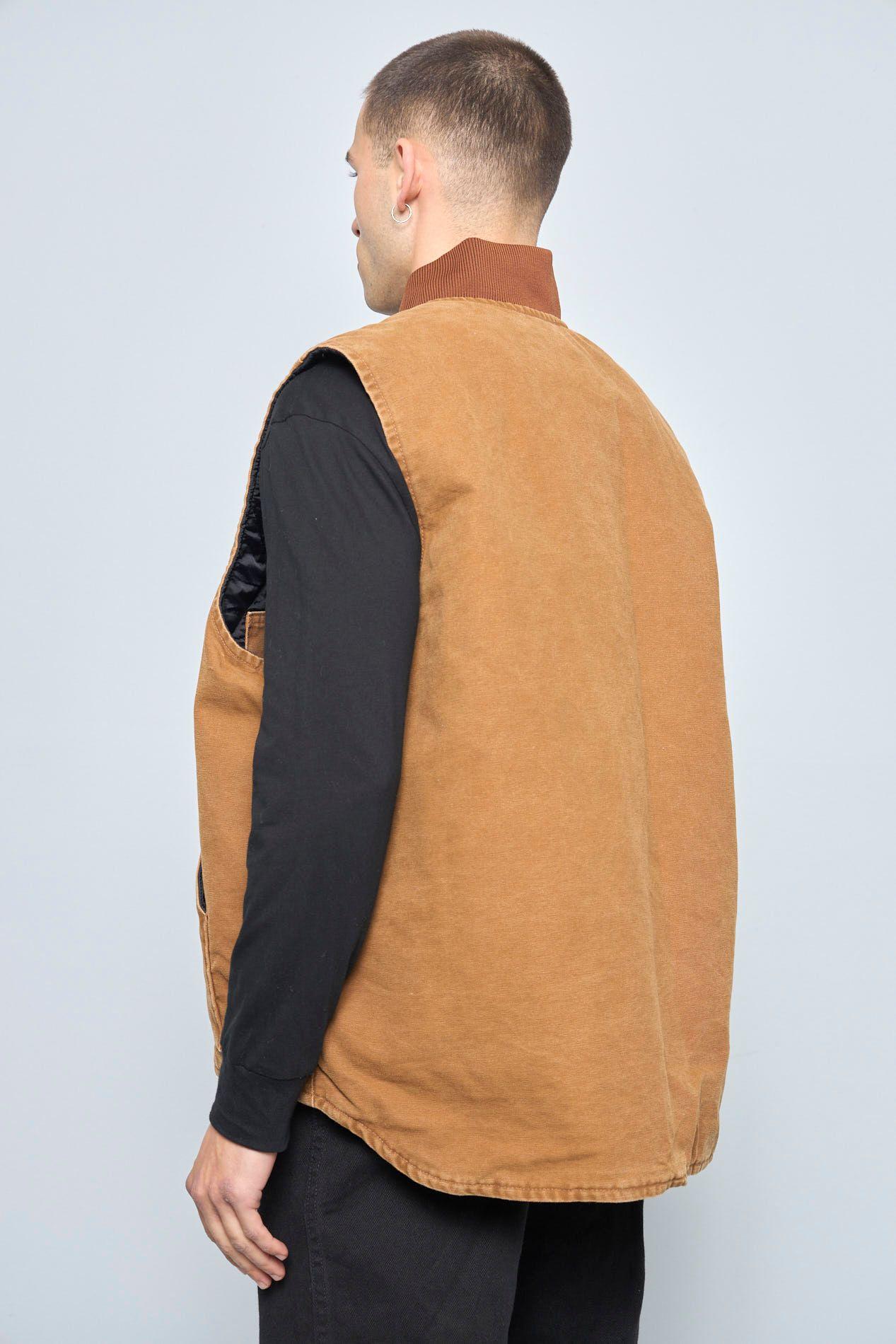 Chaqueta sin mangas  café carhartt talla Xxl 889-2