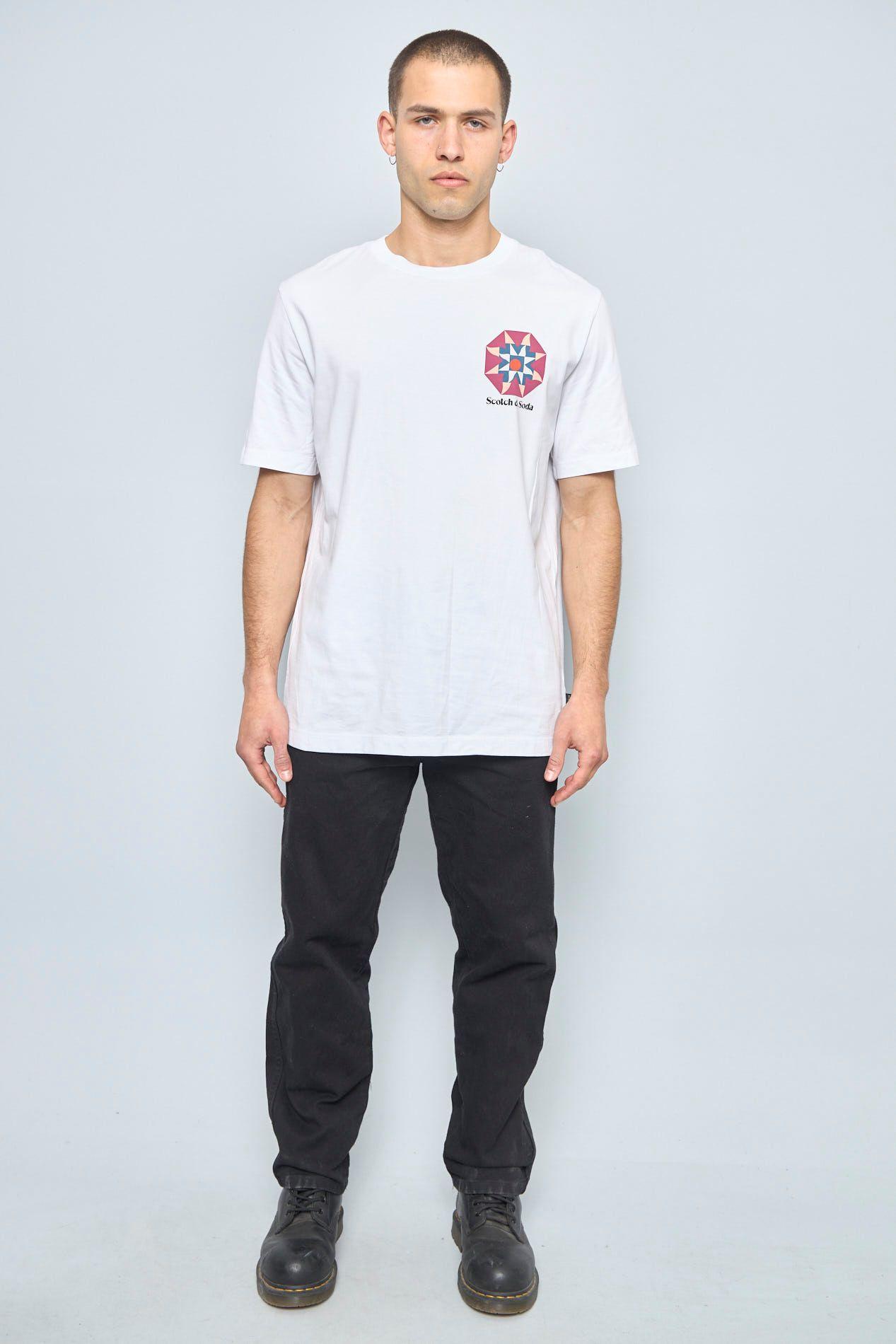 Polera casual  blanco scoth&soda talla Xl 908-3