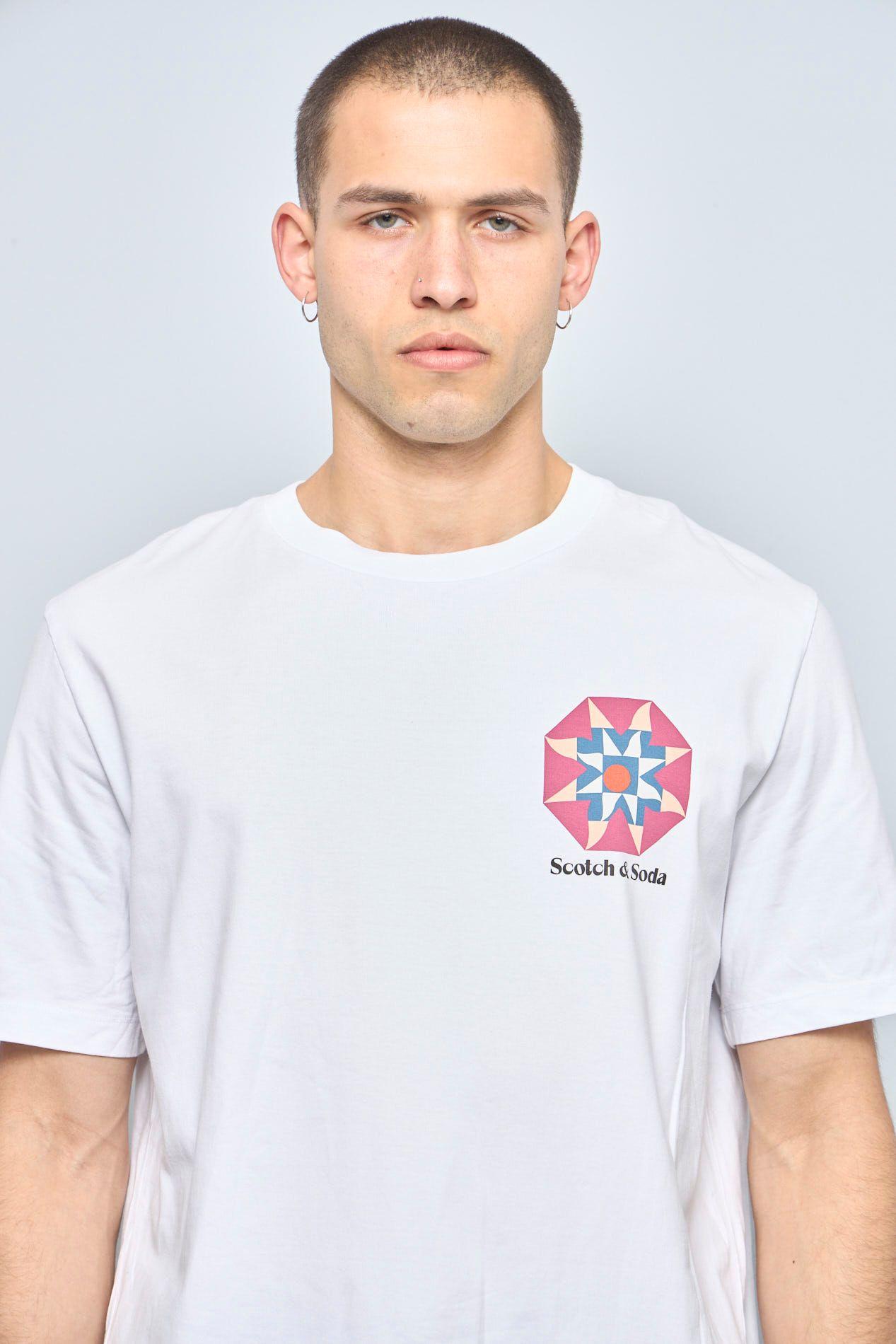 Polera casual  blanco scoth&soda talla Xl 908-4