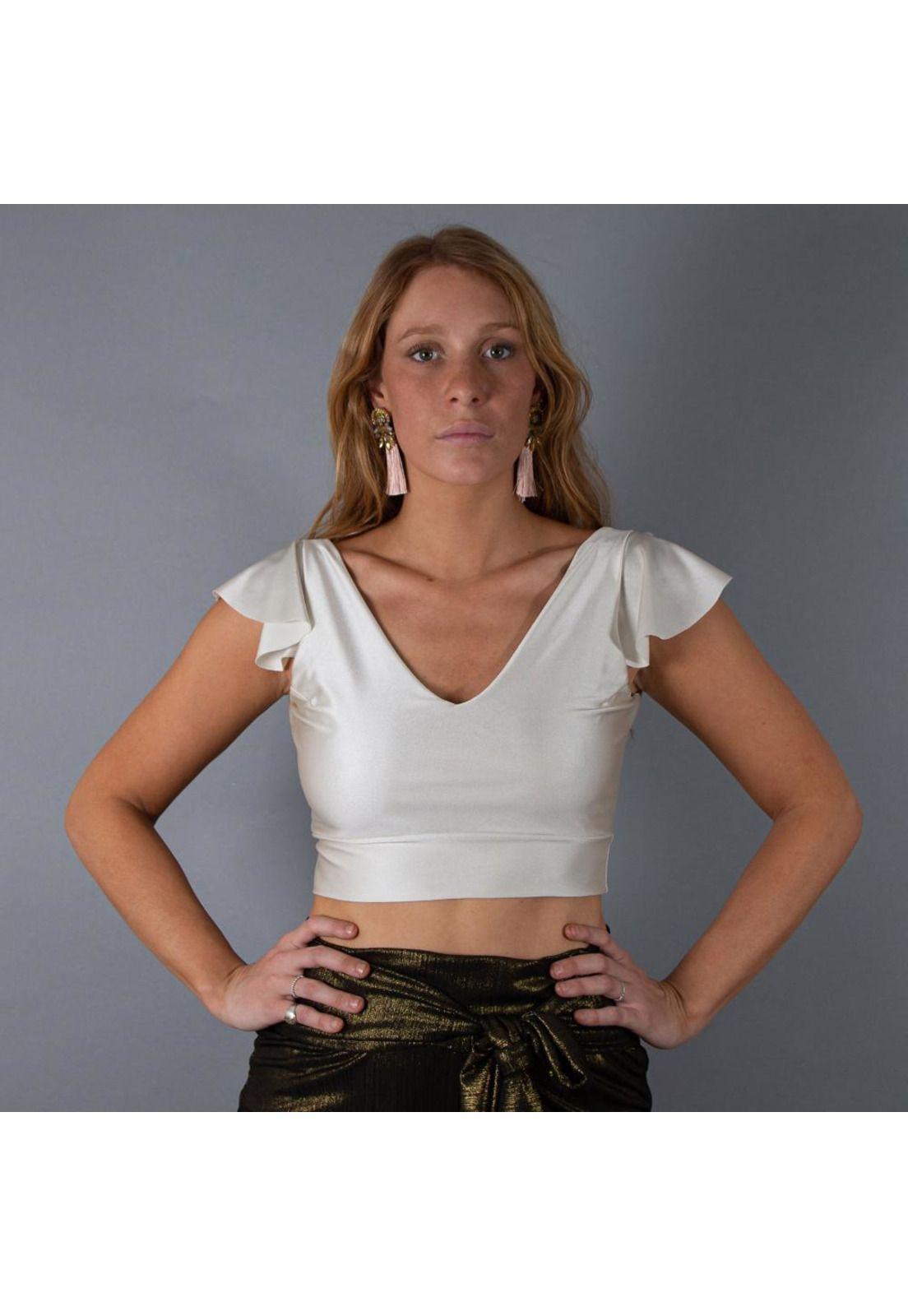 Peto Lima Perla Lycra Manga Vuelo Maria Paskaro-0