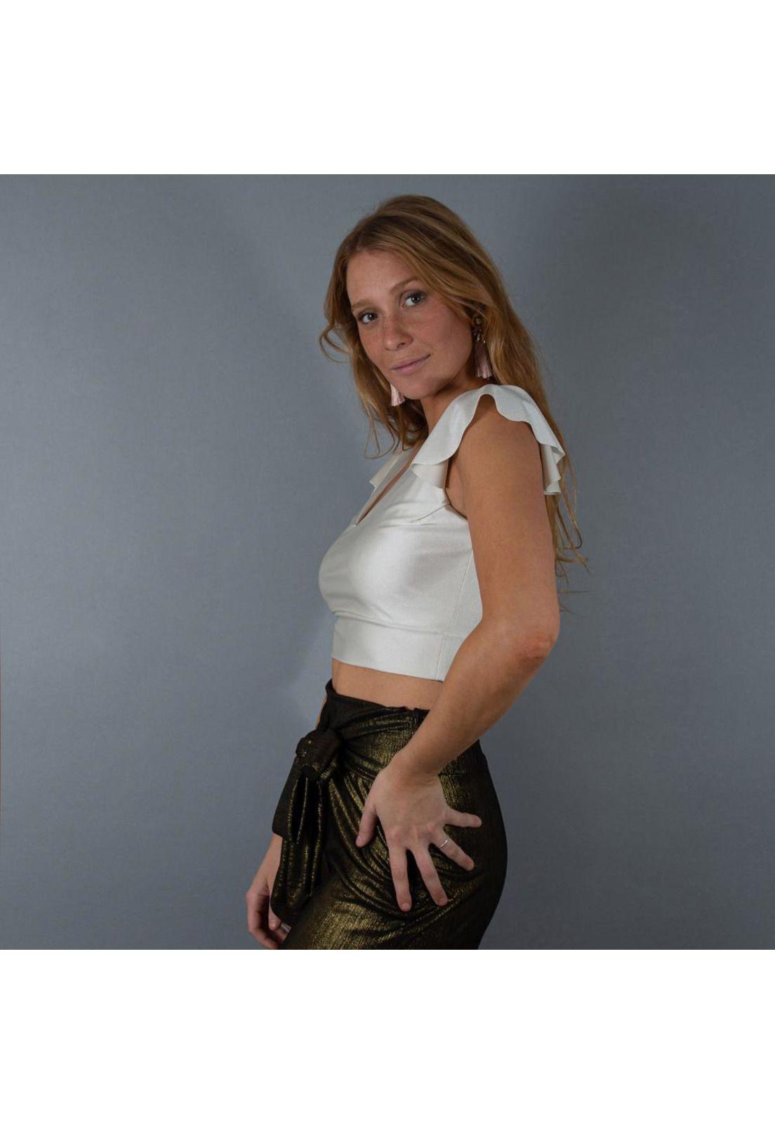 Peto Lima Perla Lycra Manga Vuelo Maria Paskaro-1