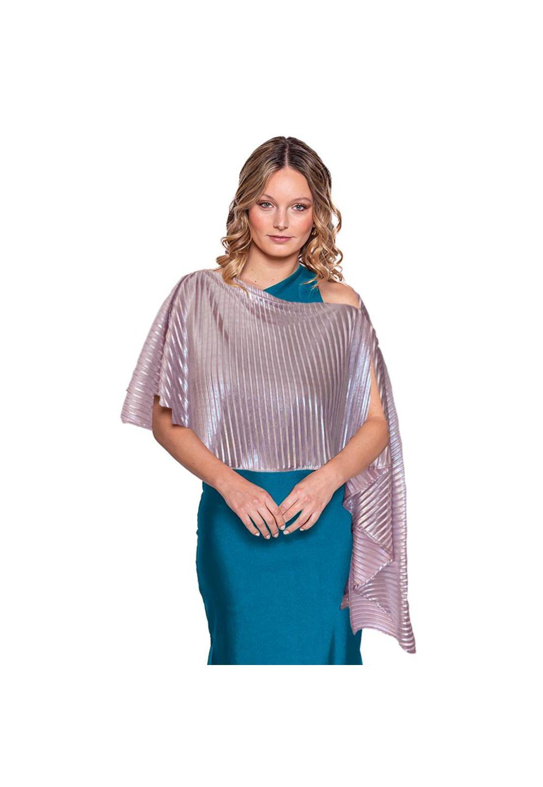 Tapado Capa Multiforma Catania Champagne Plisado Maria Paskaro-0