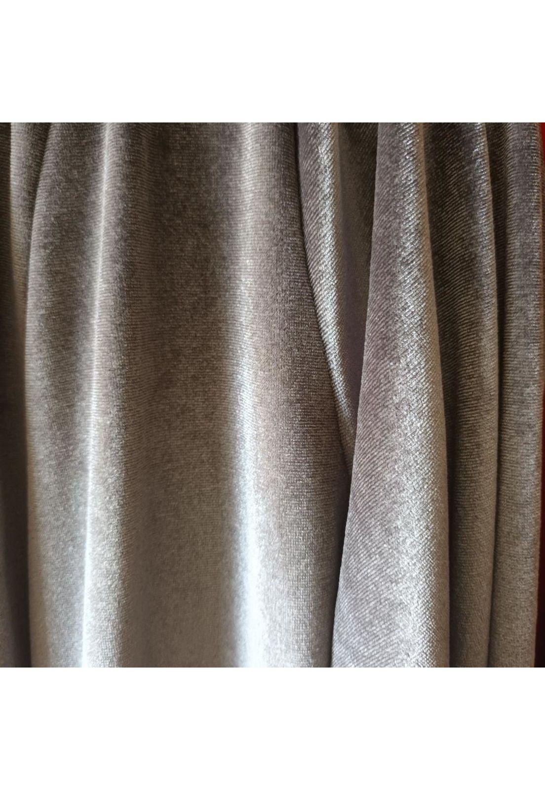 Tapado Kimono Largo Verona Gris Terciopelo Maria Paskaro-3