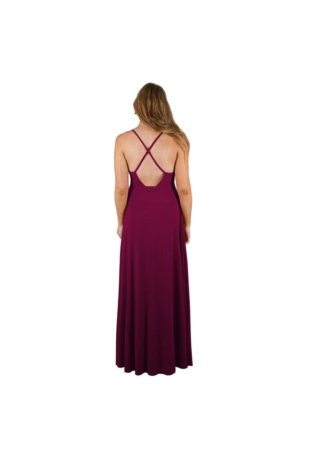Vestido Largo Berlin Cherry Bordado C Maria Paskaro-2