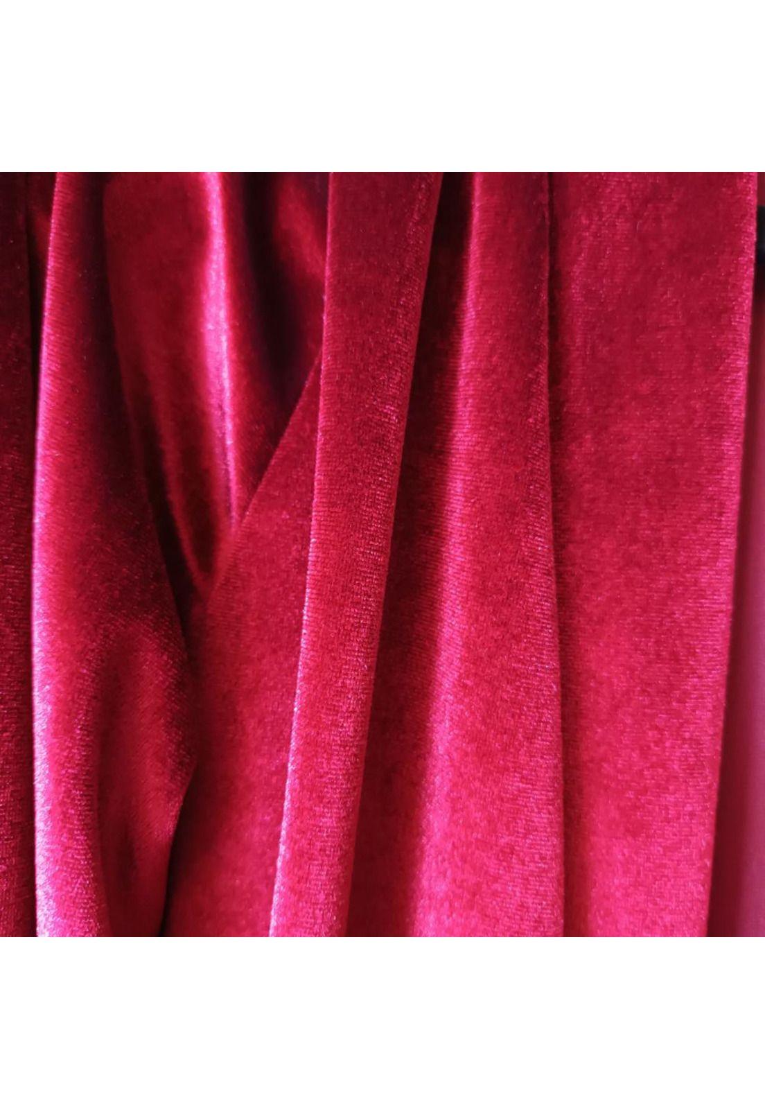 Tapado Kimono Santini Cherry Terciopelo Maria Paskaro-5