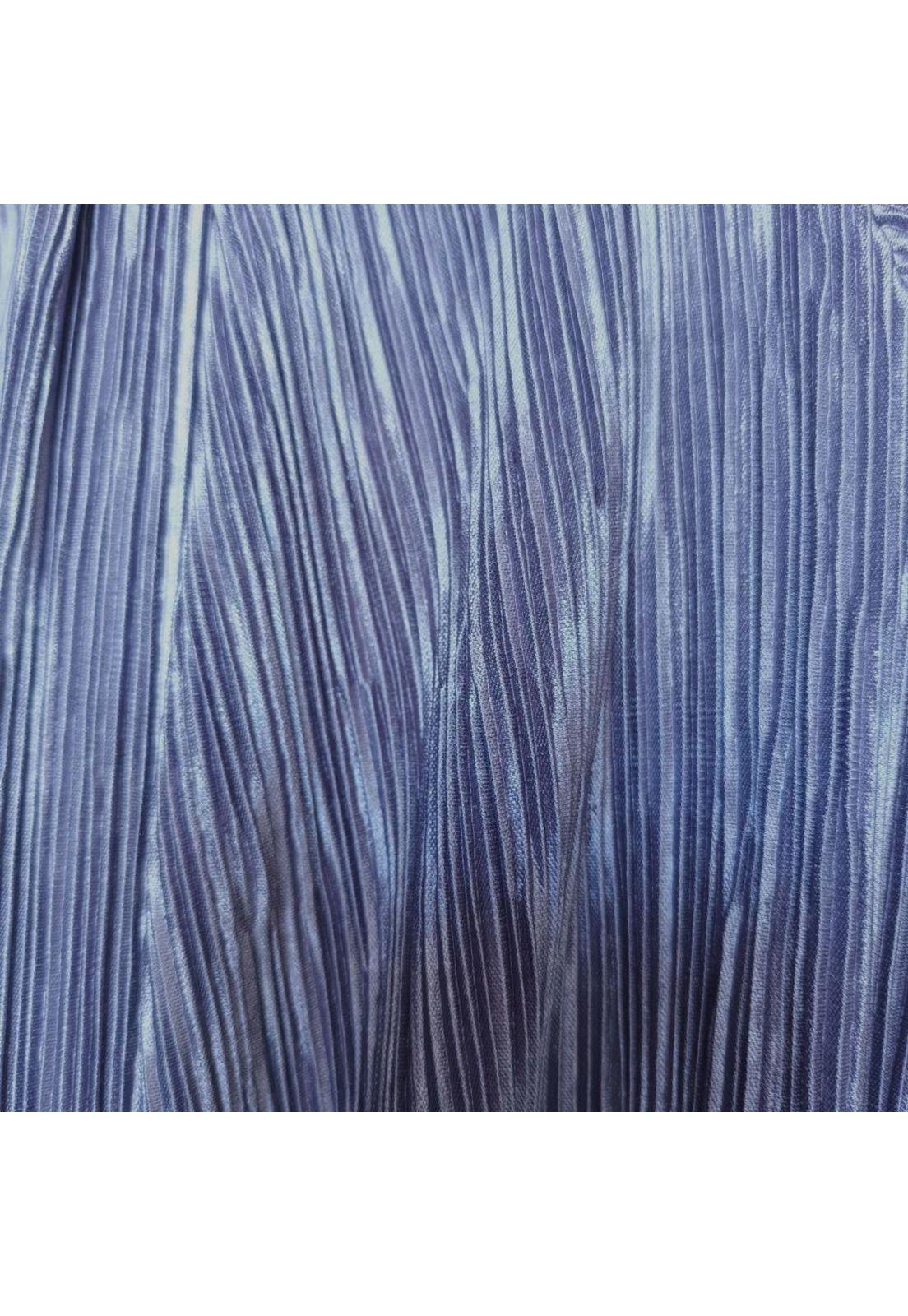 Tapado Kimono Largo Verona Gris Plisado Maria Paskaro-3