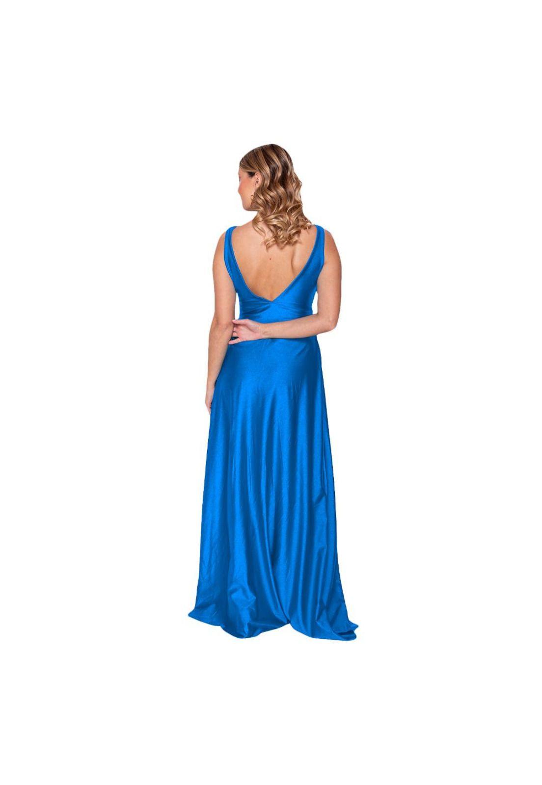 Vestido Largo Algarve Calypso Lycra Dupont Maria Paskaro-1
